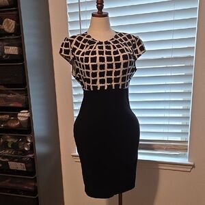 Chic Black and White Women's Dress
